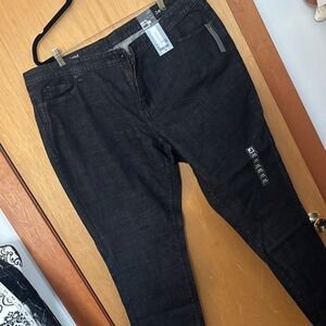 JCPenney Women's Black Straight Leg Jeans